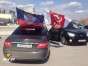 Машины с флагами РНДП и донецких террористов