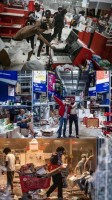 негры мародеры и ополченцы ДНР грабят магазины